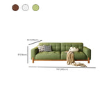 Green Water Resistant Tech Flannel Wood Frame Sofa #size