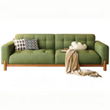 Green Water Resistant Tech Flannel Wood Frame Sofa Image - 4