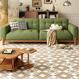 Green Water Resistant Tech Flannel Wood Frame Sofa Image - 6