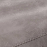 Grey Abrasive Cloth Fabric Cushion Back Extra Long Sofa Image - 6