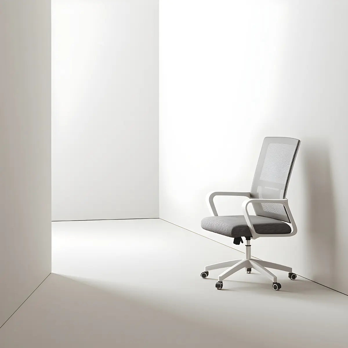 Grey Adjustable Modern Ergonomic Mesh Office Chair Image - 14