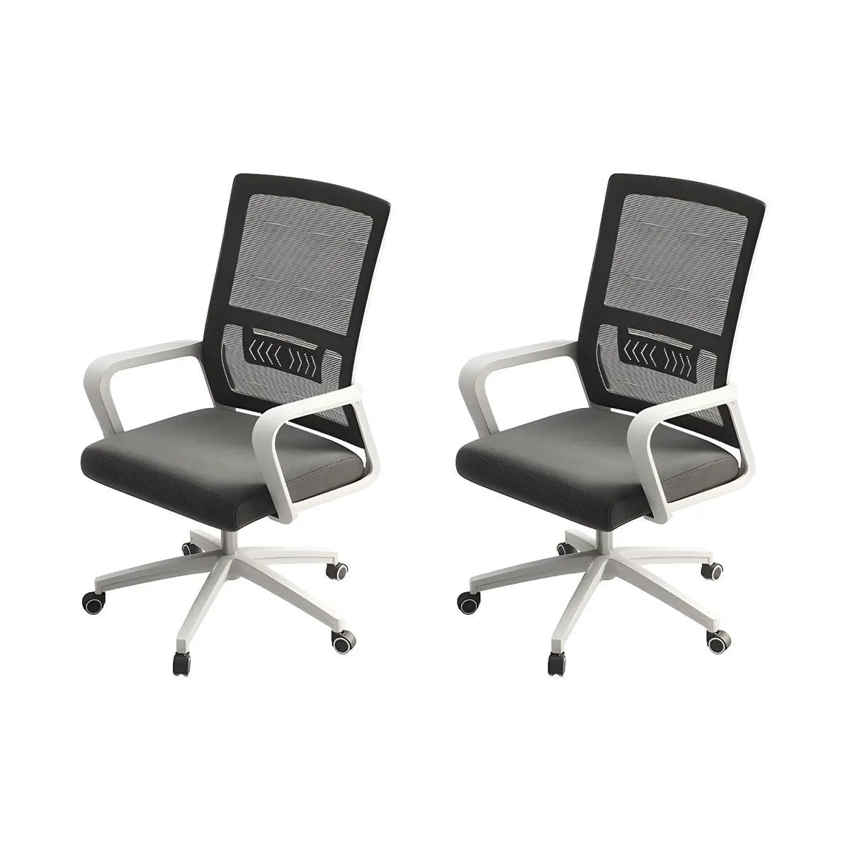 Grey Adjustable Modern Ergonomic Mesh Office Chair Image - 2