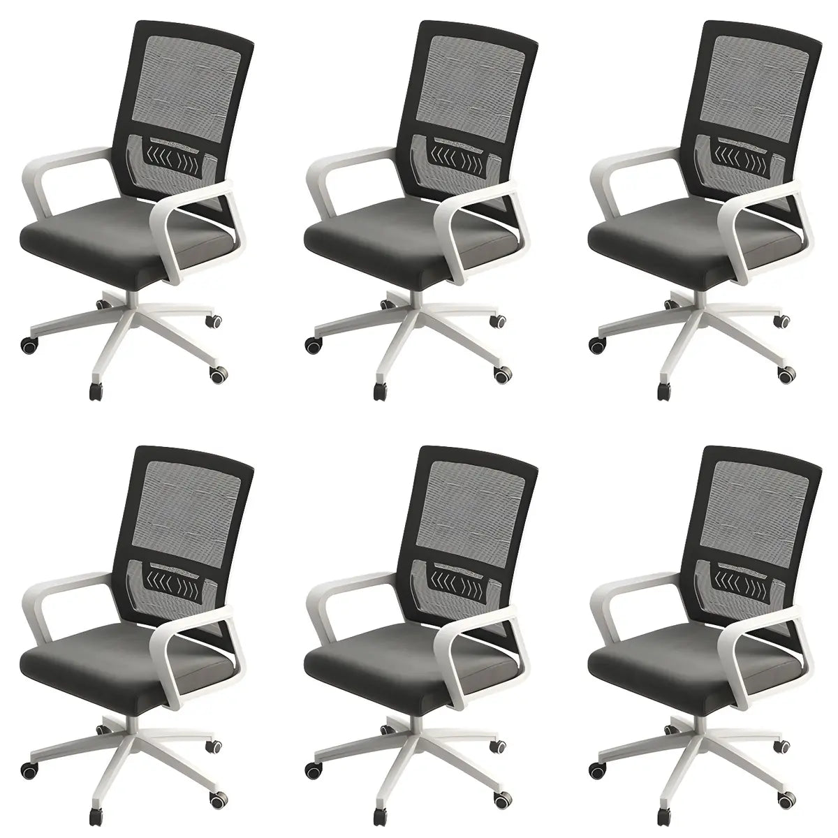 Grey Adjustable Modern Ergonomic Mesh Office Chair Image - 5