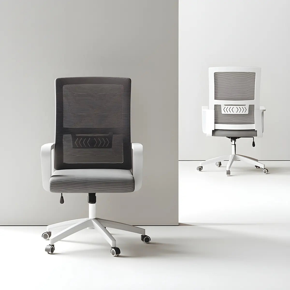 Grey Adjustable Modern Ergonomic Mesh Office Chair Image - 6