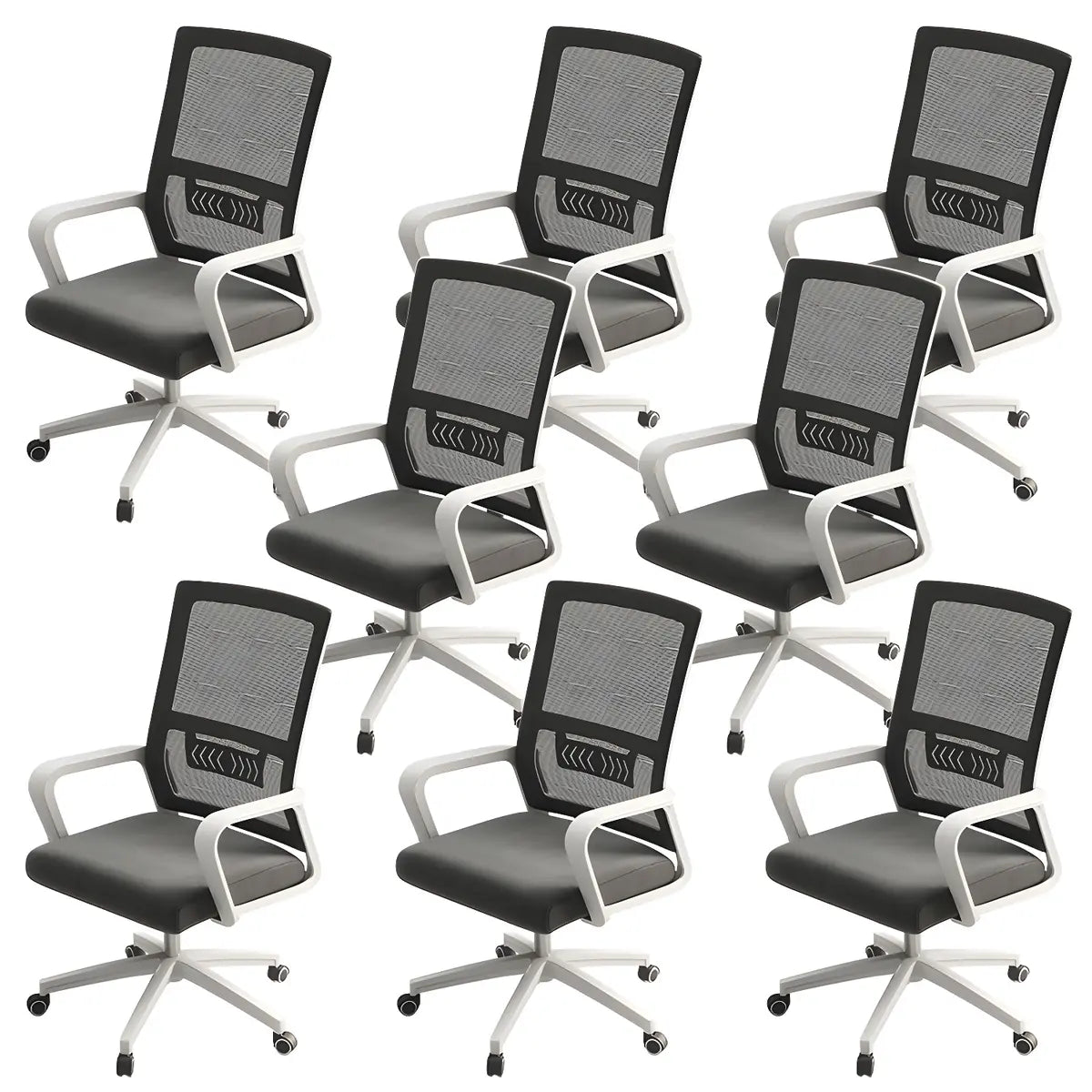 Grey Adjustable Modern Ergonomic Mesh Office Chair Image - 7