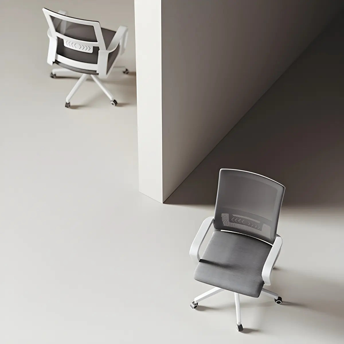 Grey Adjustable Modern Ergonomic Mesh Office Chair Image - 8