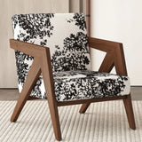 Grey Cotton Linen Tight Back Square Arm Accent Chair Image - 15