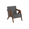 Grey Cotton Linen Tight Back Square Arm Accent Chair Image - 3