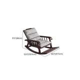Grey Cotton Rocking Chair with Track Arms and Slipcover #size