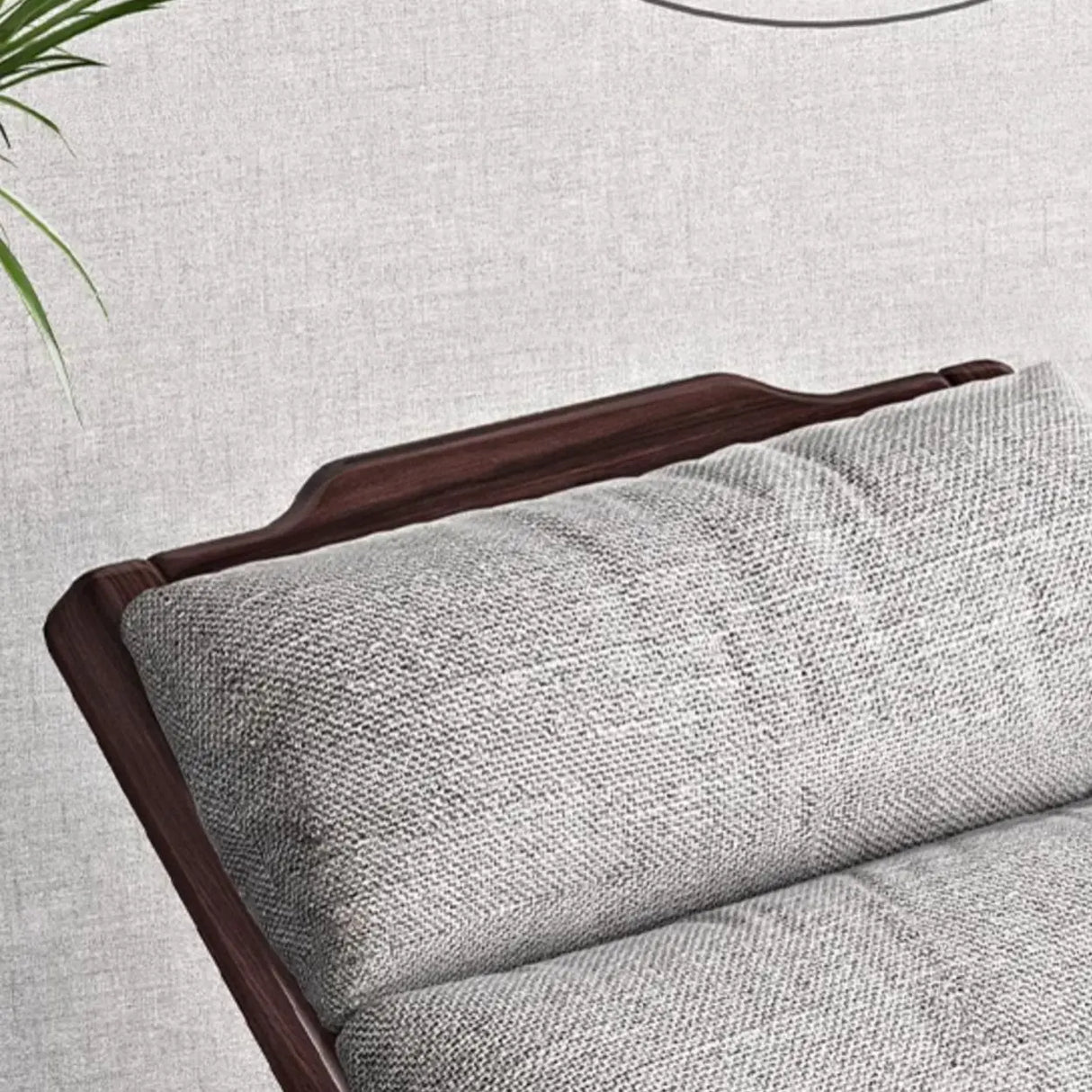 Grey Cotton Rocking Chair with Track Arms and Slipcover Image - 9