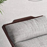 Grey Cotton Rocking Chair with Track Arms and Slipcover Image - 9