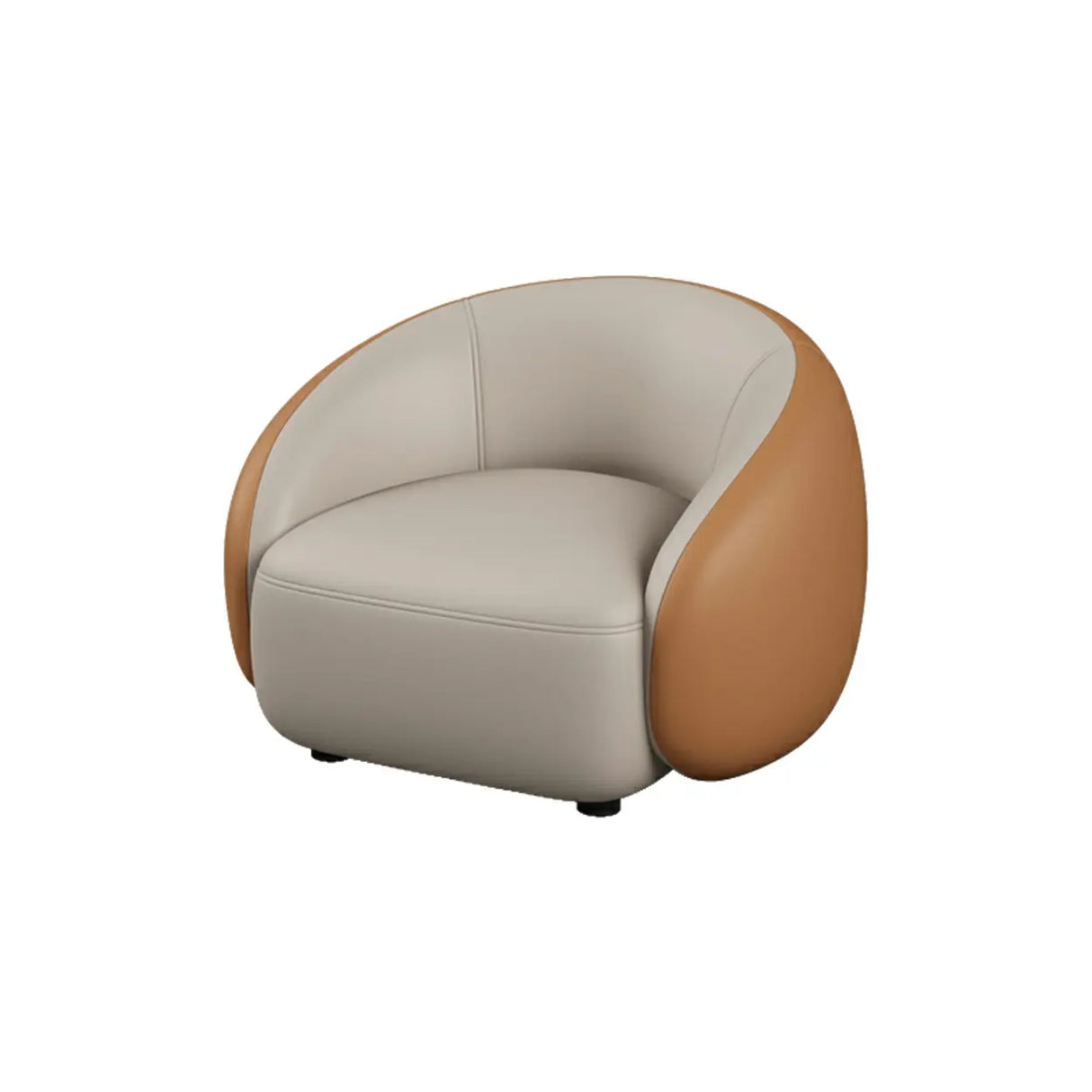 Grey Curved Leather Reception Sofa Seating Group Image - 9