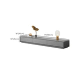 Grey Enclosed Storage Rectangle TV Stand with Drawers Image - 17