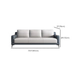 Grey Fade Resistant Faux Leather Sewn Pillow Back Sofa Image - 14