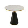 Grey Faux Leather Metal Frame Chair with Coffee Table Image - 23