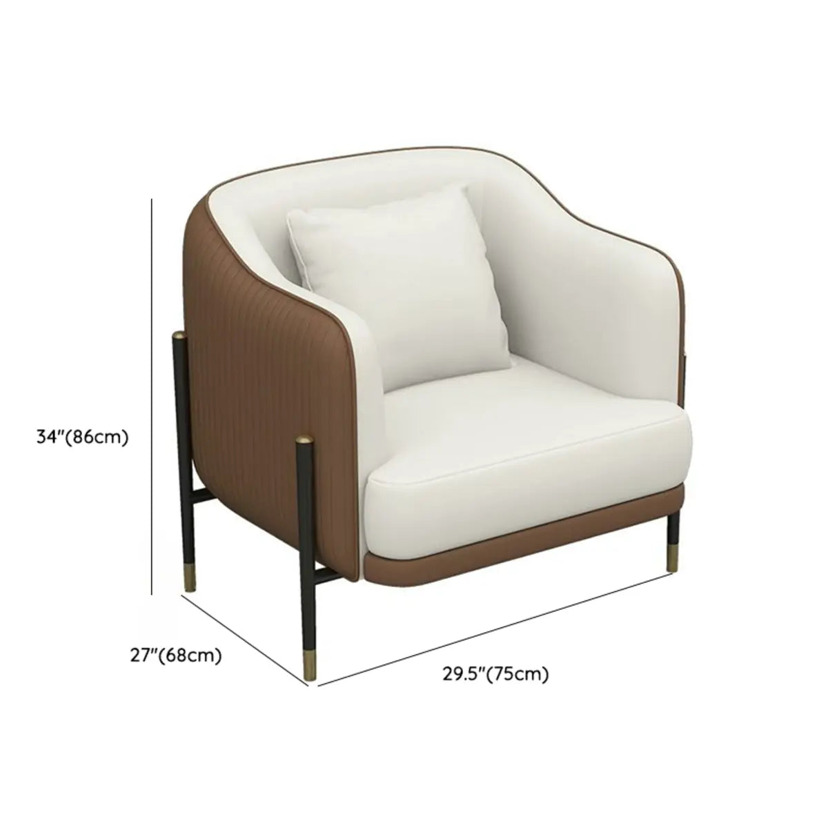 Grey Faux Leather Metal Frame Chair with Coffee Table Image - 36