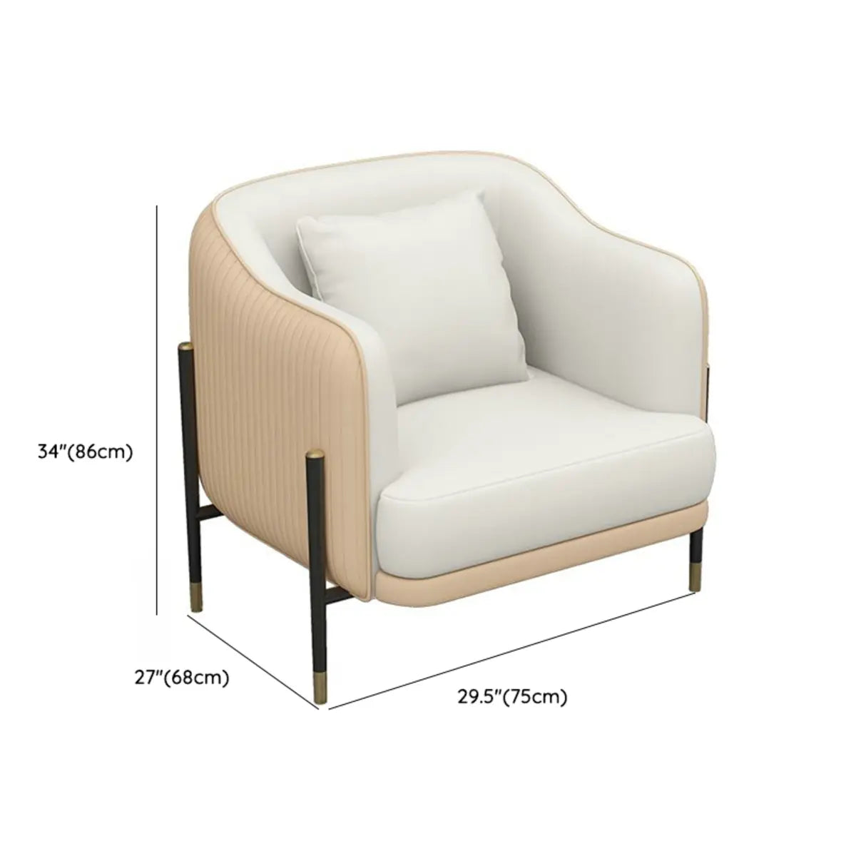 Grey Faux Leather Metal Frame Chair with Coffee Table Image - 37