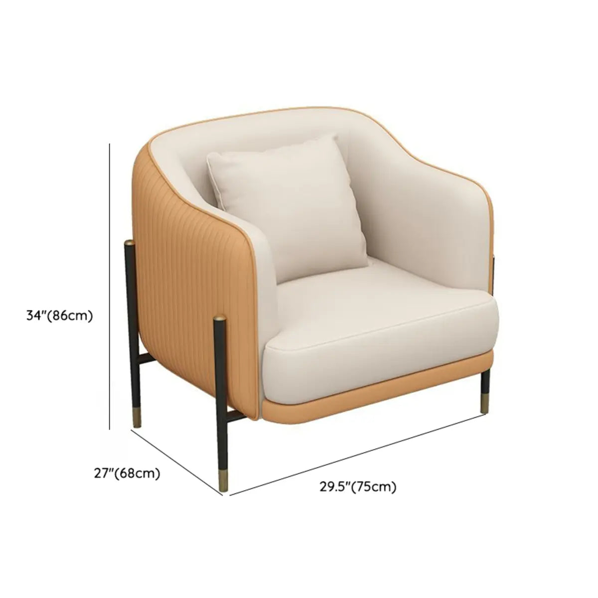 Grey Faux Leather Metal Frame Chair with Coffee Table Image - 38