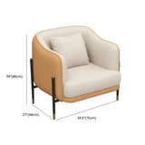 Grey Faux Leather Metal Frame Chair with Coffee Table Image - 38