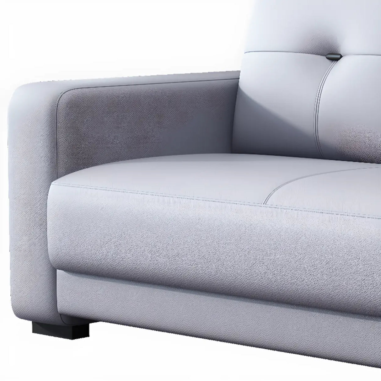 Grey Faux Leather Office Reception Sofa with Gliders Image - 12