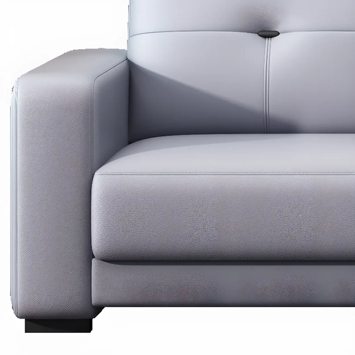 Grey Faux Leather Office Reception Sofa with Gliders Image - 14