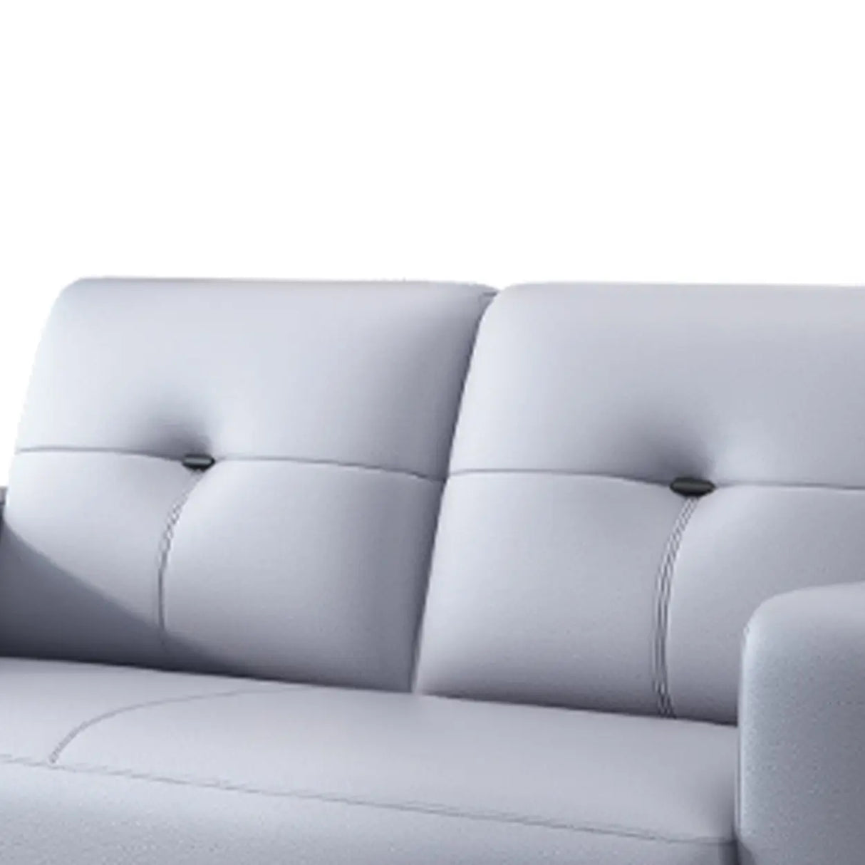 Grey Faux Leather Office Reception Sofa with Gliders Image - 17