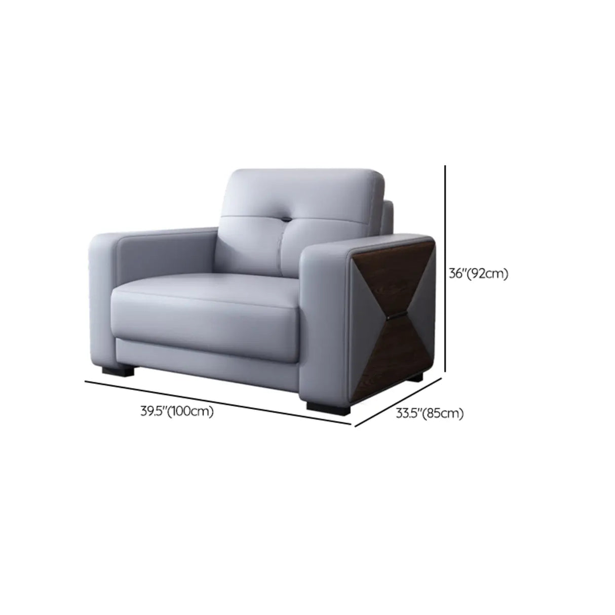 Grey Faux Leather Office Reception Sofa with Gliders 