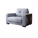 Grey Faux Leather Office Reception Sofa with Gliders Image - 4