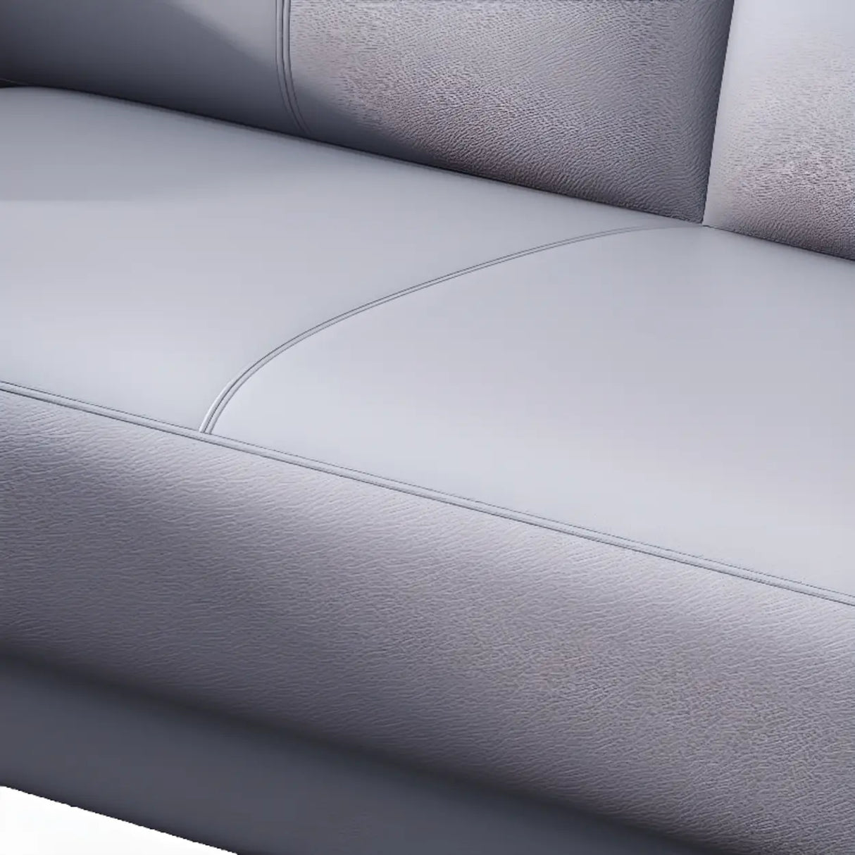 Grey Faux Leather Office Reception Sofa with Gliders Image - 8