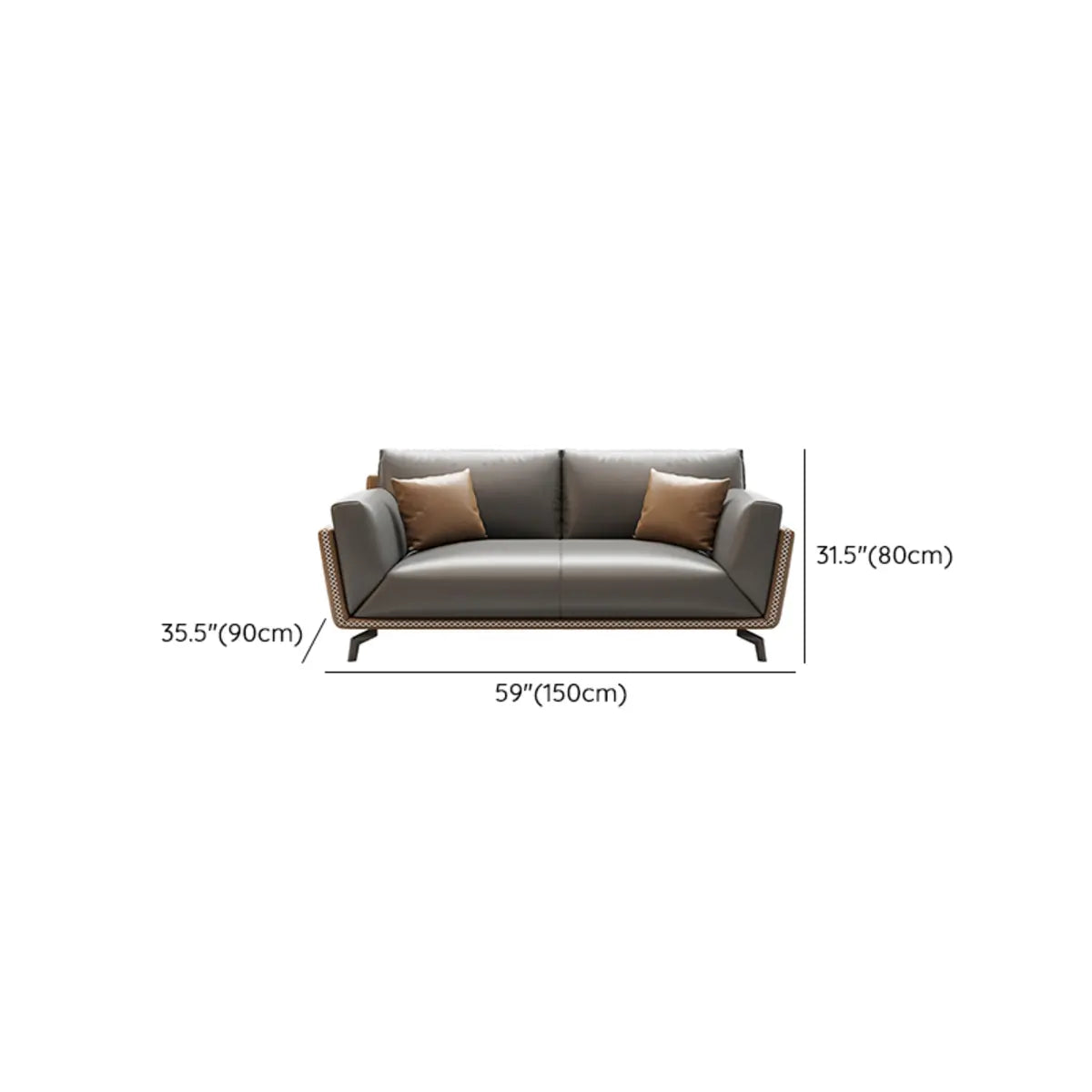 Grey Faux Leather Upholstered Back Reception Sofa Set Image - 16