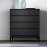 Grey Finish Wooden Eight-Drawer Dresser Chest Image - 24