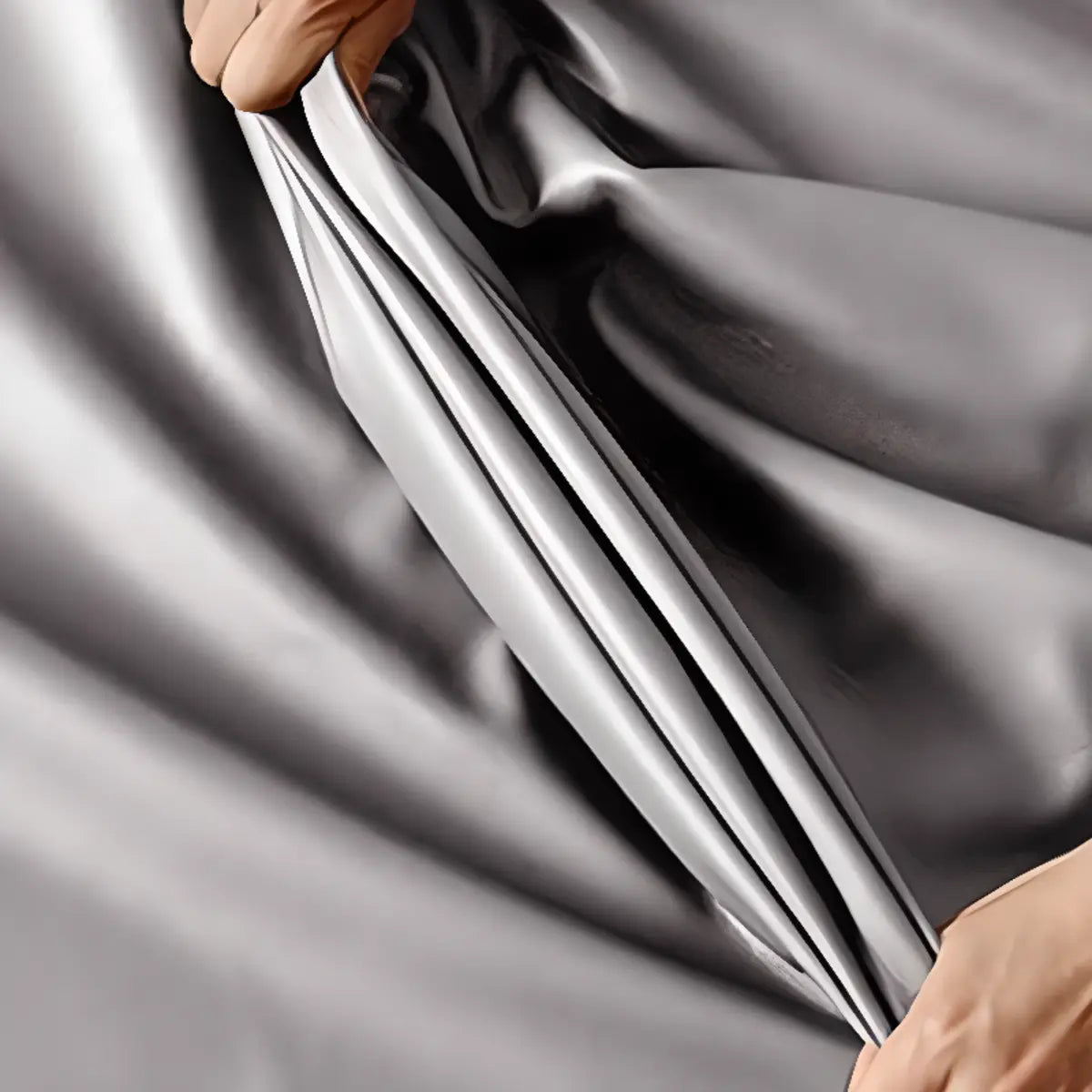 Grey Genuine Leather Sewn Pillow Back Sofa with Legs Image - 8