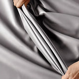 Grey Genuine Leather Sewn Pillow Back Sofa with Legs Image - 8
