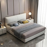 Grey King Upholstered Fabric Storage Bed with Headboard Image - 1