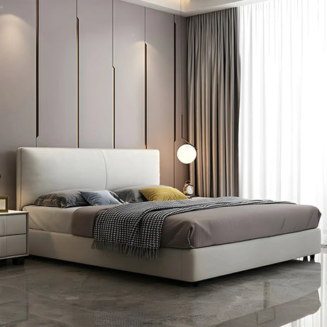 Grey King Upholstered Fabric Storage Bed with Headboard Image - 2