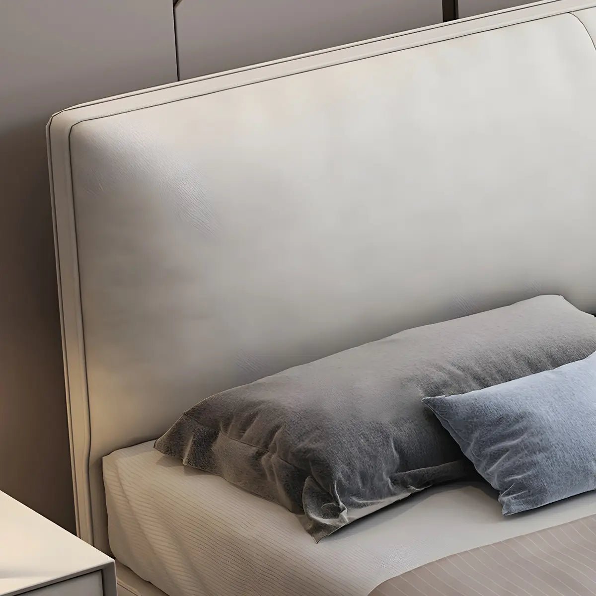 Grey King Upholstered Fabric Storage Bed with Headboard Image - 6