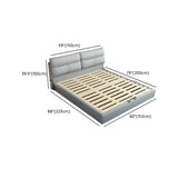 Grey King Upholstered Wood Storage Bed with Drawers Image - 15