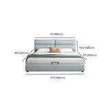 Grey King Upholstered Wood Storage Bed with Drawers Image - 16