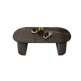 Grey Leather Metal Frame 3-Seater Sofa with Side Table Image - 5