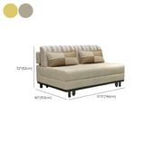 Grey Linen Fabric Tight Back Sleeper with Slipcover #size