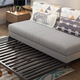 Grey Linen Fabric Tight Back Sleeper with Slipcover Image - 8