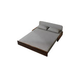 Grey Linen Pillow Back Extra Deep Sofa Bed with Storage Image - 6