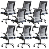 Grey Modern Ergonomic Mesh Office Chair with Wheels Image - 10