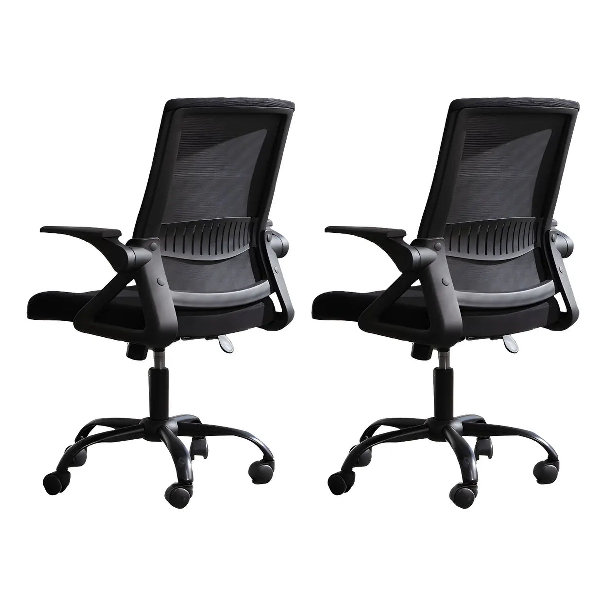 Grey Modern Ergonomic Mesh Office Chair with Wheels Image - 13