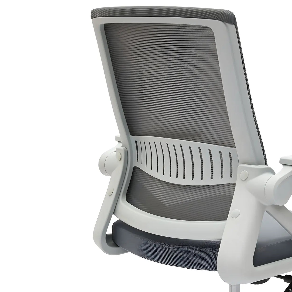 Grey Modern Ergonomic Mesh Office Chair with Wheels Image - 14