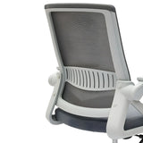 Grey Modern Ergonomic Mesh Office Chair with Wheels Image - 14