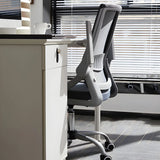 Grey Modern Ergonomic Mesh Office Chair with Wheels Image - 19