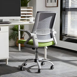 Grey Modern Ergonomic Mesh Office Chair with Wheels Image - 26