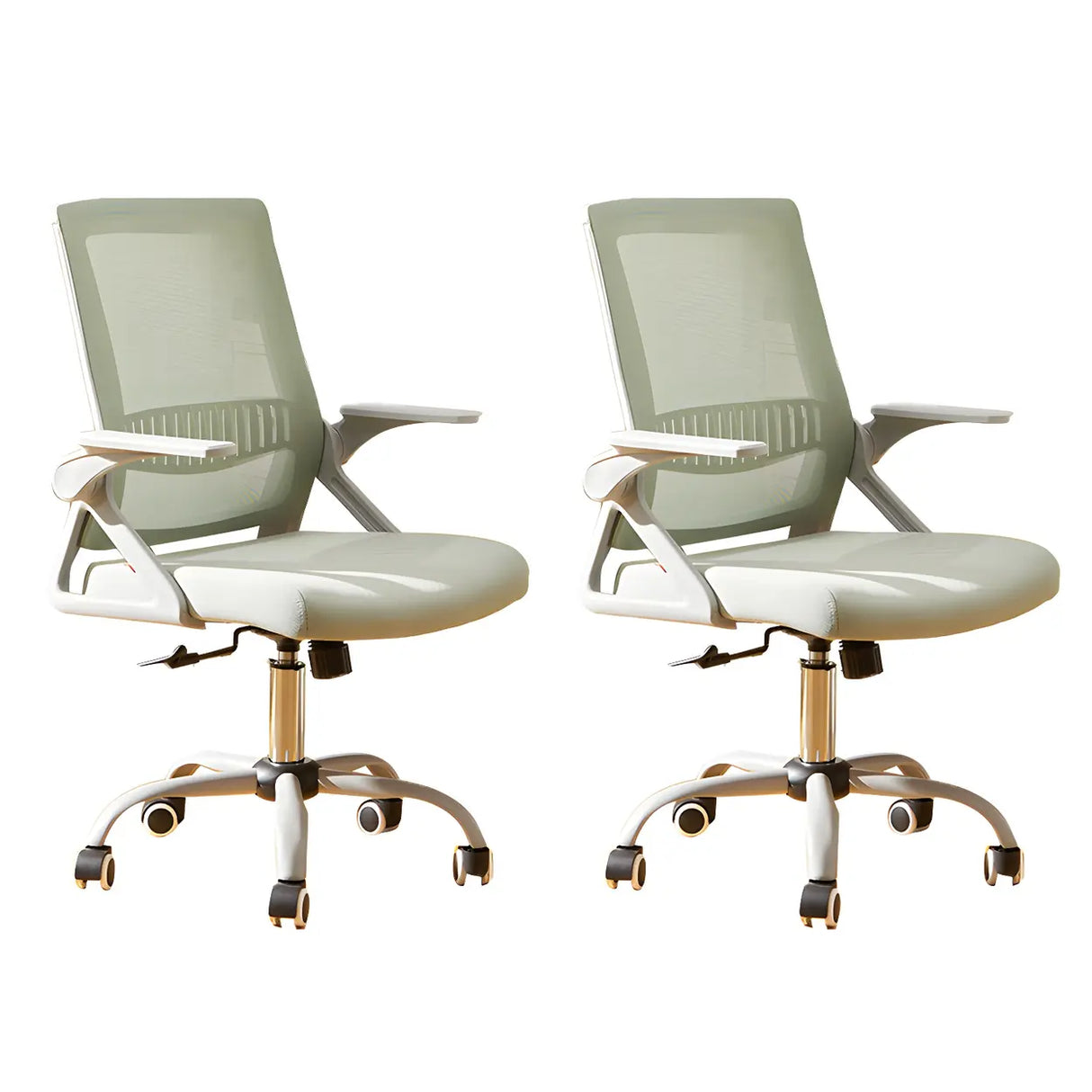 Grey Modern Ergonomic Mesh Office Chair with Wheels Image - 32