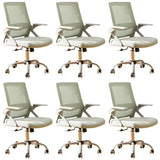 Grey Modern Ergonomic Mesh Office Chair with Wheels Image - 34